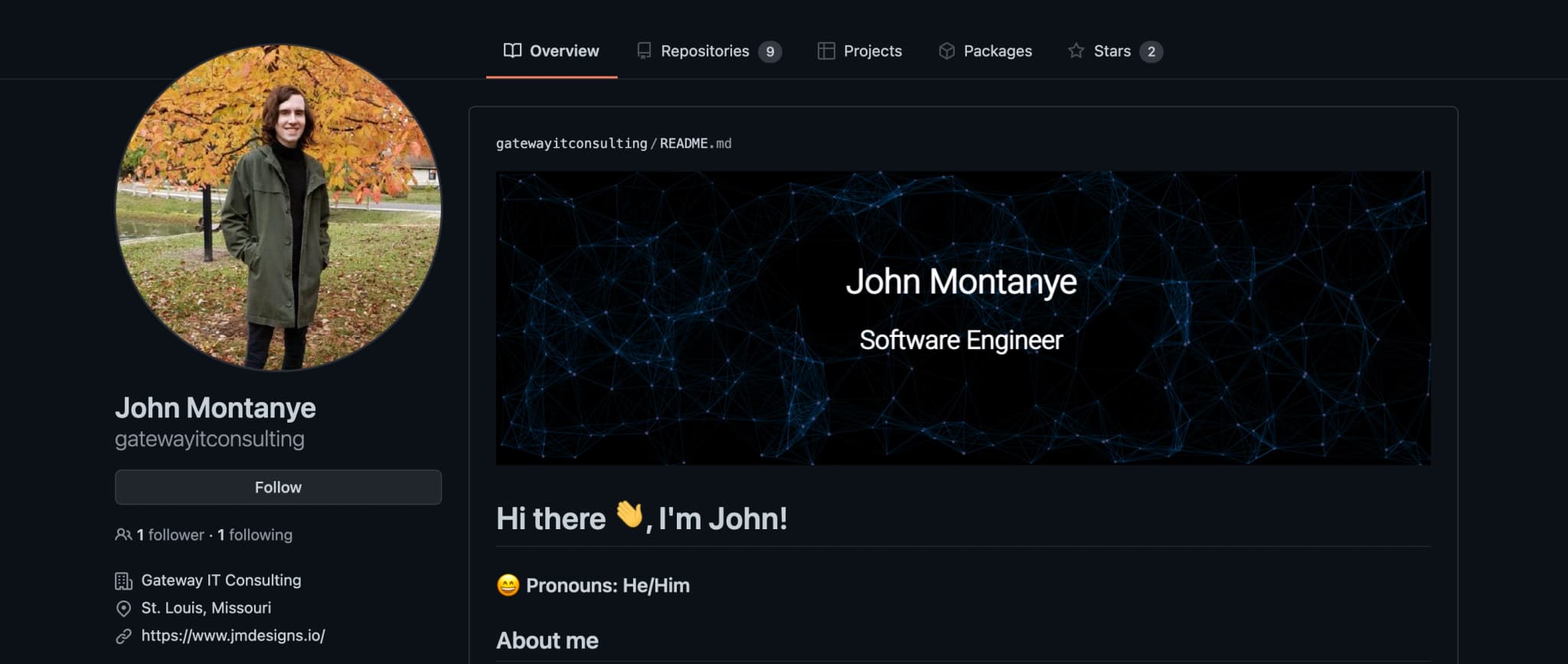 Image of GitHub Readme project web page