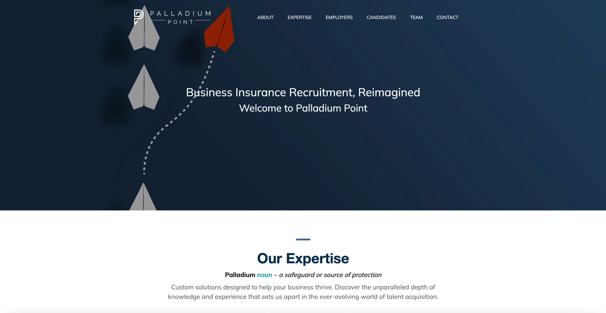 Image of Palladium Point website home page