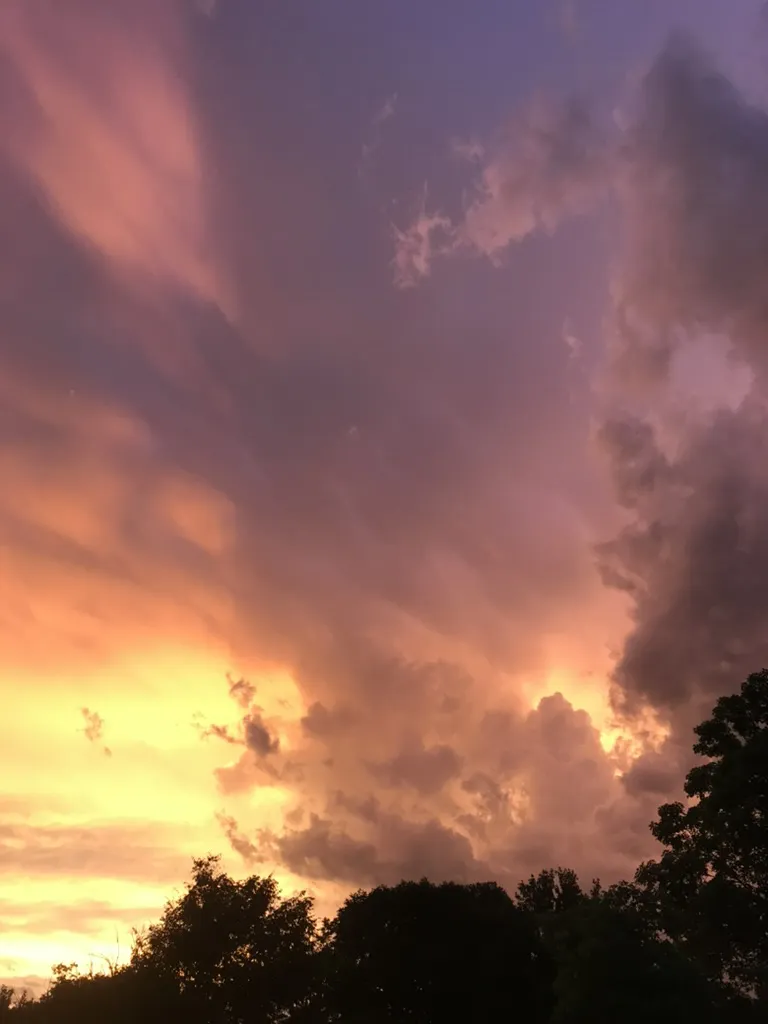 Storms leaving sunset